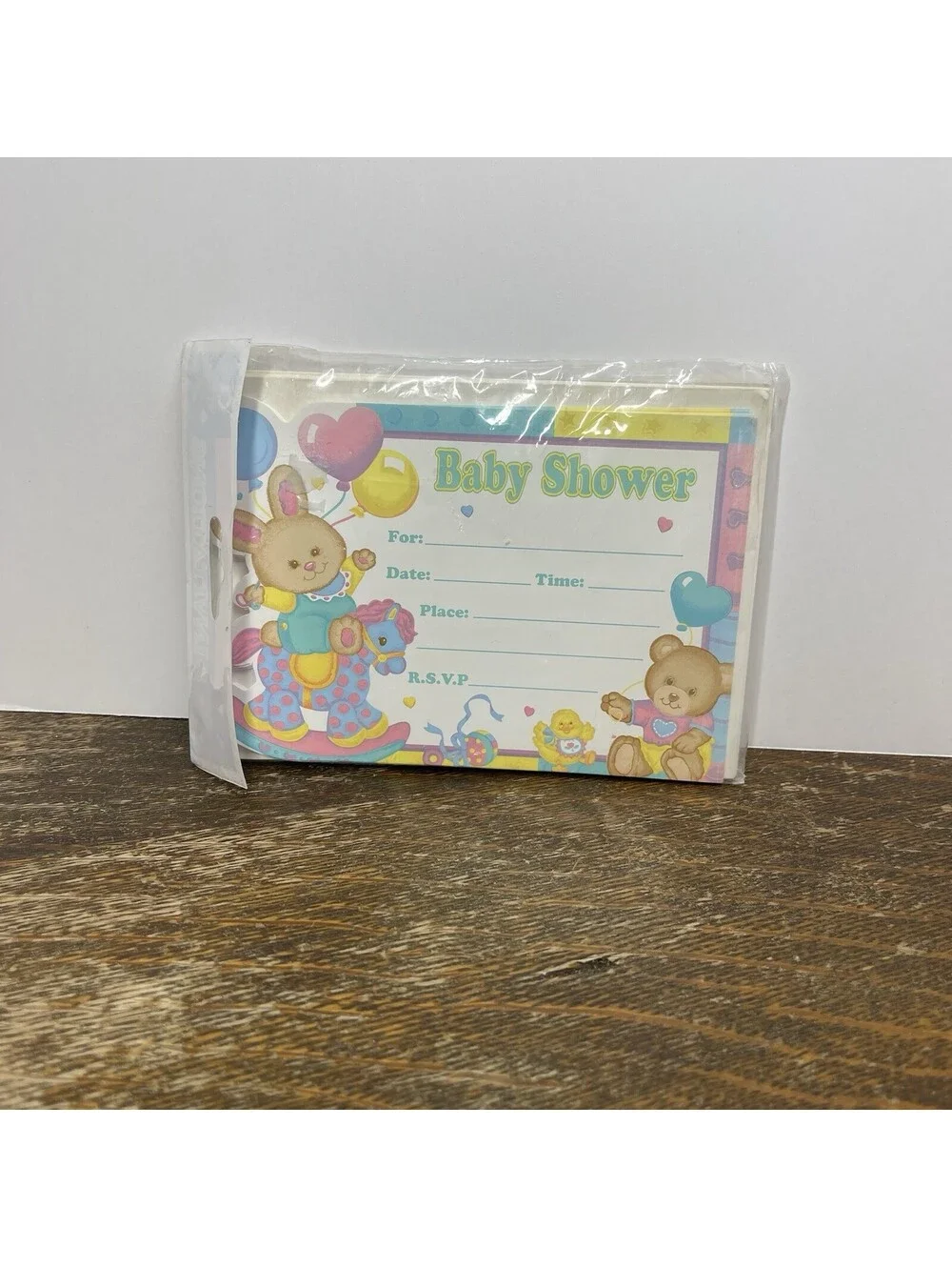 Vintage Baby Shower Invitations New Unused 80s/90s Y2K 8 Cards Witt Envelops